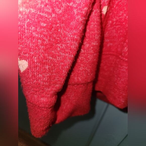 Buffalo David Bitton Red Heart Print Long Sleeve‎ Pullover Top Womens Size Small - Picture 6 of 10